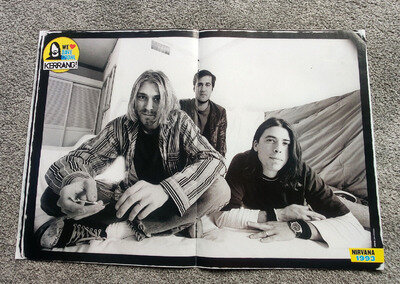 Nirvana - Kerrang Poster - Kurt Cobain, Dave Grohl, Grunge - RARE