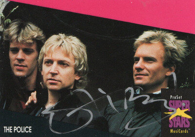 STING(The Police) Autographed Trading Card!!