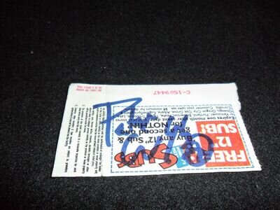 KISS PETER CRISS AUTOGRAPH TICKET STUB !!! W/HIS BAND AUTOGRAPHS !!