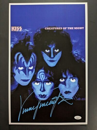 VINNIE VINCENT Signed 11x17 KISS Poster Autograph JSA BAS BECKETT COA A