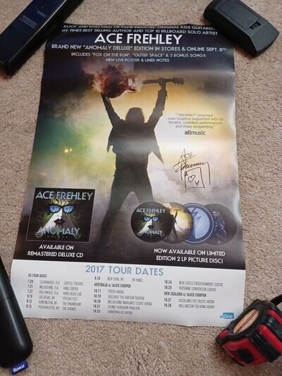 Ace Frehley Autographed Anomaly Poster