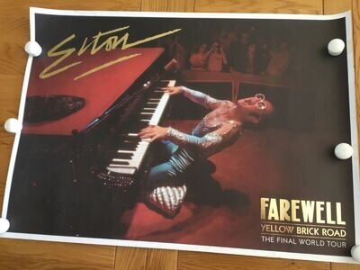 ELTON JOHN POSTER FAREWELL YELLOW BRICK ROAD THE FINAL WORLD TOUR 46cm x 61cm