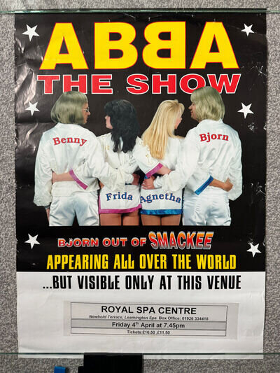 2003 Abba - The Show concert musical theatre poster - Leamington Spa