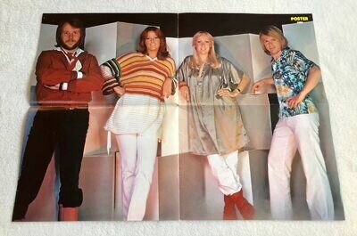 ABBA POSTER 1977 Swedish Poster Magazine 1970s Vintage Rare