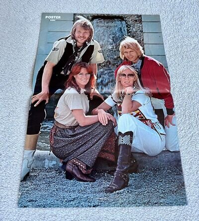 ABBA POSTER 1977 Name Of The Game Swedish Poster Music Magazine 1970s Vintage