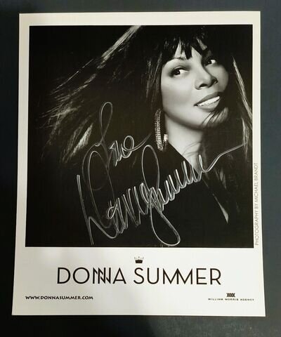 DONNA SUMMER CRAYONS PROMO 8X10 AUTOGRAPHED PHOTO RARE!!!