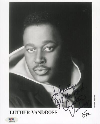 Luther Vandross ~ Signed Autographed Virgin Records Promo Photo ~ PSA DNA