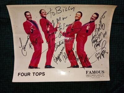 "Four Tops" - Pop, Rock & Roll, R&B Music, 8 x10 Autograph, Abdul "Duke" Fakir +