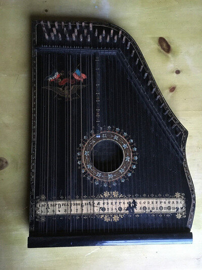 Vintage Jubeltone Konzert Salon Harfe Zither, made in saxon, germany