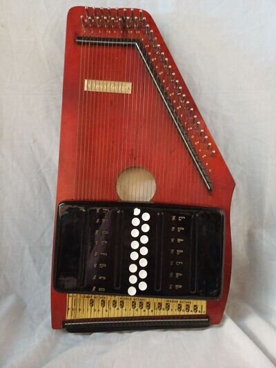 Chord Harp De Luxe 36 Strings, Retro Instrument, Used Some Slight Damage