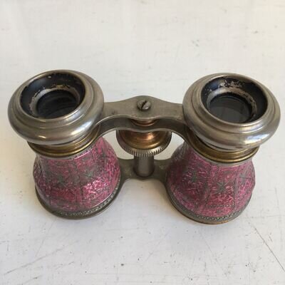 Incised Patterned Pink Opera Glasses (CH)