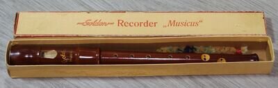 Goldon Recorder "Musicus" Vintage Flute Vintage German Musical Instrument w/Box