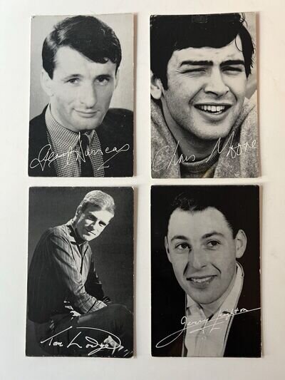 Original 1960s Radio Caroline Fan Club DJ Pics Postcard Size