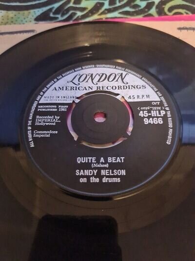 SANDY NELSON Let There Be Drums/Quite A Beat UK 7" vinyl