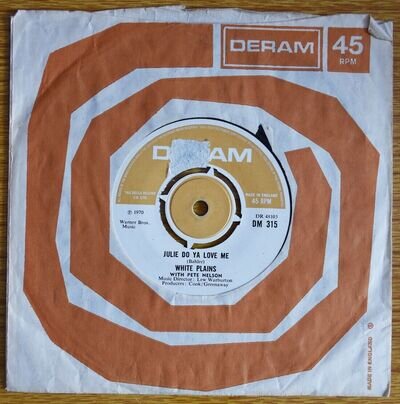 White plains with Pete Nelson - Julie do ya love me, vinyl single, PT, VG