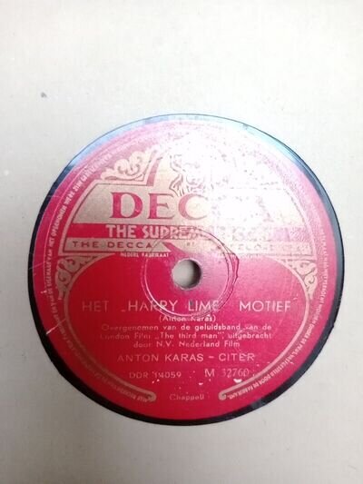 Anton Karas – Het "Harry Lime" Motief - 78rpm Shellac Netherlands Decca M 32760