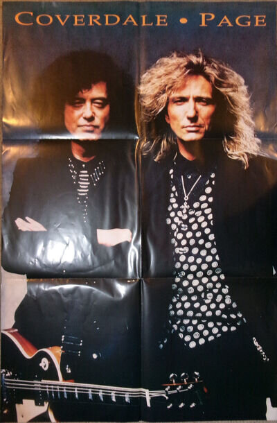 DAVID COVERDALE JIMMY PAGE TAKE ME FOR A LITTLE WHILE EMI 12EMPD 270 POSTER