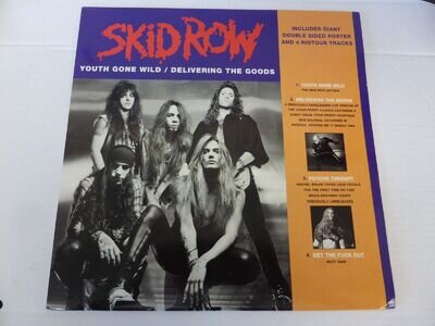 SKID ROW YOUTH GONE WILD 12" 1992 ATLANTIC + POSTER EXCELLENT PLUS