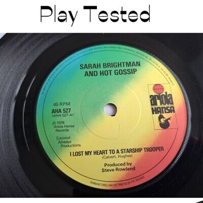 SARAH BRIGHTMAN & HOT GOSSIP - I LOST MY HEART TO A STARSHIP TROOPER: 7"