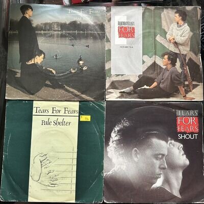 TEARS FOR FEARS BUNDLE OF 5x 7” VINYL PALE SHELTER SHOUT EVERYBODY WANTS TO RULE