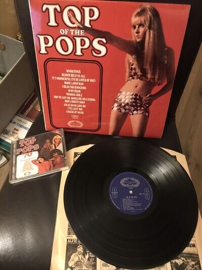 VINTAGE 1970 HALLMARK TOP OF THE POPS LP + BEST OF TOP OF THE POPS 70 CD ALBUM