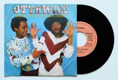 Ottawan - Hands Up (Give Me Your Heart) 7" Vinyl Single Spain Import CAR0021. NM