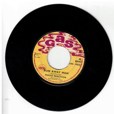 #84 SKIN REGGAE 45 GAS 1970 MOOD REACTION " RUN AWAY MAN / CHANGE OF HEART "