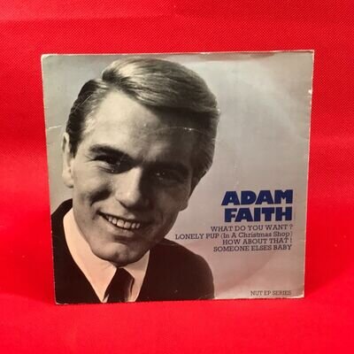 Adam Faith EP 1977 UK 4-track 7" vinyl EP including What Do You Want Lonely Pup