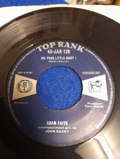 Adam Faith Ah.poor Little Baby Top Rank Rare 1959 45rpm