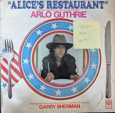 Arlo Guthrie Garry Sherman Alice's Restaurant Vinyl Record VG/G+ UAS 29061 1st