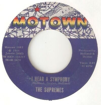 THE SUPREMES I Hear A Symphony MOTOWN NORTHERN SOUL USA 45