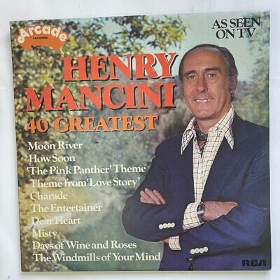 Henry Mancini 40 Greatest 12" Vinyl LP Record