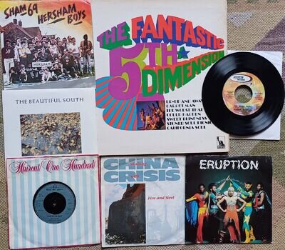 50p DJ Vinyl Job Lot 7" LP Punk Soul Sham 69 PS 60s 70s 80s Haircut 100 + SIGNED