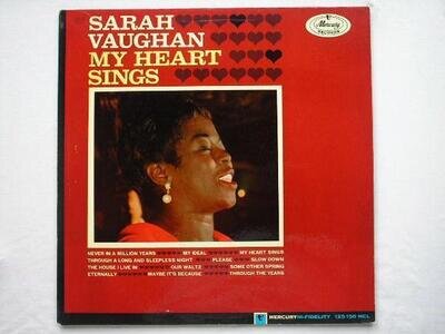 Sarah Vaughan My Heart Sings LP Mercury 20042MCL EX/EX 1961 My Heart Sings