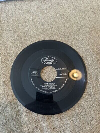 Sarah Vaughan Everything I Do / i ain't hurtin' 7” Vinyl Record Mercury